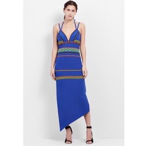 Nicole Miller Beaded asymmetrical statement dress